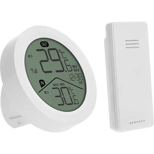 Elektronische thermometer van Soens - met externe sensor, rond wit - 2