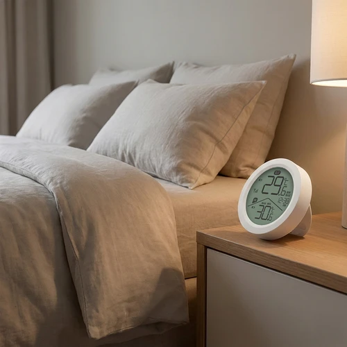 Elektronische thermometer van Soens - met externe sensor, rond wit - 6