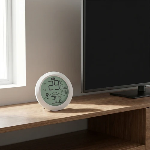 Elektronische thermometer van Soens - met externe sensor, rond wit - 7