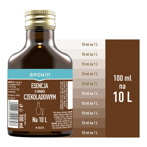 Essence met chocoladesmaak 100 ml voor 10 L - 4 ['alcoholmix', ' aroma', ' essence voor alcohol', ' huisgemaakte drank', ' smaakmix', ' smaakessence', ' alcoholmixen', ' chocoladelikeur', ' chocolademix', ' mix 250 ml', ' essence 250 ml', ' essences voor zelfgestookte drank']