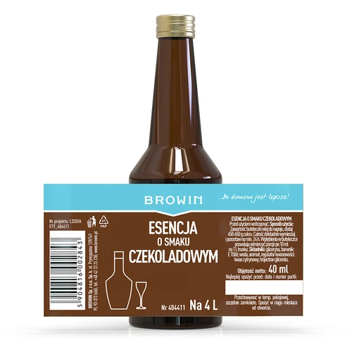 Essence met chocoladesmaak voor 4 L - 40 ml - 7 ['alcoholmix', ' aroma', ' chocoladelikeur', ' alcoholessence', ' huisgemaakte drank', ' smaakmix', ' smaakessence', ' alcoholmixen', ' chocoladelikeur', ' chocolademix', ' chocolade-aroma', ' essences voor brouwsel']