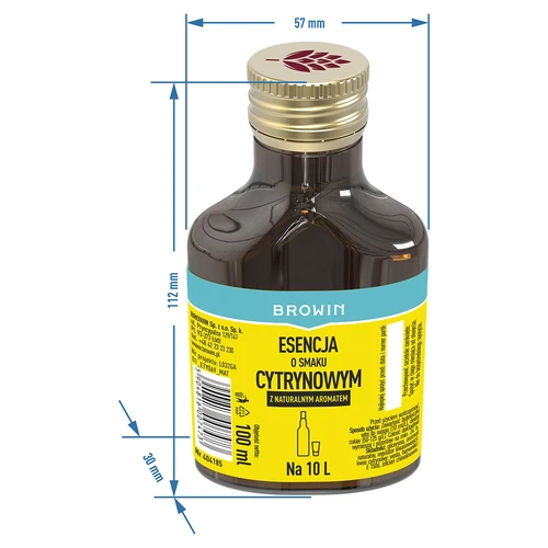 Essence met citroensmaak met natuurlijke aroma voor 10 L - 100 ml - 6 ['citroenlikeur', ' citroenlikeur', ' citroentinctuur', ' Strands-essence', ' BROWIN-essence', ' essences voor moonshine', ' essences voor alcohol', ' essence 100 ml']