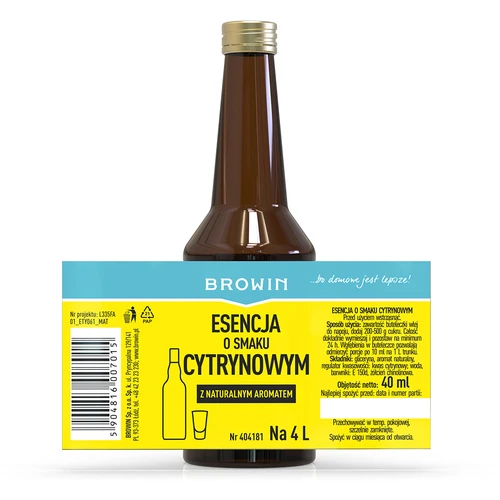 Essence met citroensmaak met natuurlijke aroma voor 4 L - 40 ml - 6 ['citroenlikeur', ' citroenlikeur', ' citroentinctuur', ' Strands-essence', ' browin-extract', ' essences voor moonshine', ' essences voor alcohol']