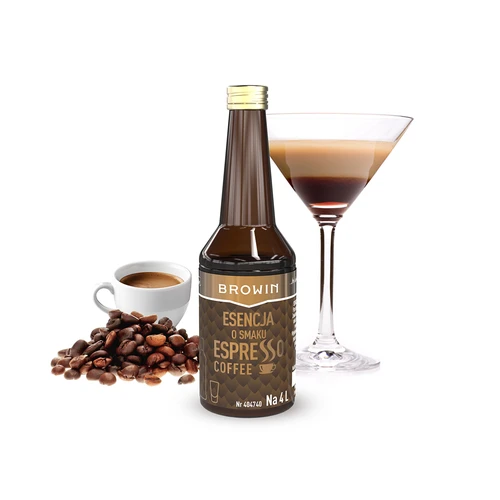 Essence met espressosmaak, voor 4 L, 40 ml - 3 ['alcoholmix', ' aroma voor alcohol', ' voor wodka', ' zelfgemaakte alcohol', ' espresso koffiearoma', ' koffie', ' koffie-essence', ' koffiemix', ' Kaffelikor mix', ' koffie-essence', ' essence met espressosmaak', ' essences voor zelfgestookte drank', ' espressosmaak']