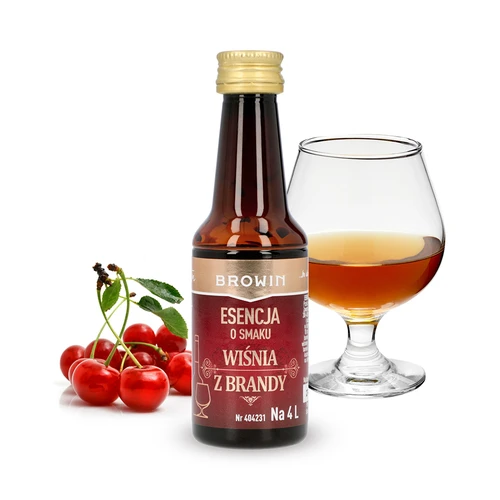 Essence met Kersensmaak en Brandy, 40 ml - voor 4 L - 3 ['alcoholmix', ' aroma voor wodka', ' voor alcohol', ' smaakessence voor alcohol', ' smaakessence voor wodka', ' kersen met brandy mix', ' kersen met brandy essence', ' kersenessence', ' brandy smaakessence', ' essences voor zelfgestookte drank', ' gouden essence', ' essence met kersen en brandy aroma', ' browin mix essences']