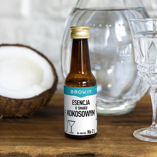 Essence met kokossmaak voor 2 L - 40 ml - 9 ['alcoholmix', ' aroma voor wodka', ' voor alcohol', ' smaakessence voor alcohol', ' smaakessence voor wodka', ' kokosmix', ' kokosessence', ' kokossmaakessence', ' essences voor zelfgestookte drank', ' gold essence']
