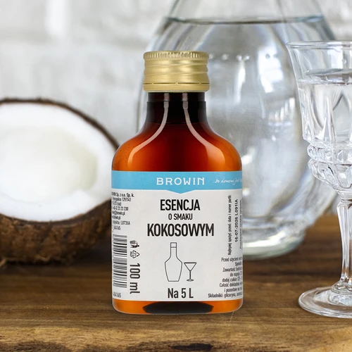 Essence met kokossmaak, voor 5 L - 100 ml - 6 ['alcoholmix', ' aroma voor wodka', ' voor alcohol', ' smaakessence voor alcohol', ' smaakessence voor wodka', ' kokosmix', ' kokosessence', ' kokossmaakessence', ' essences voor zelfgestookte drank', ' gold essence']