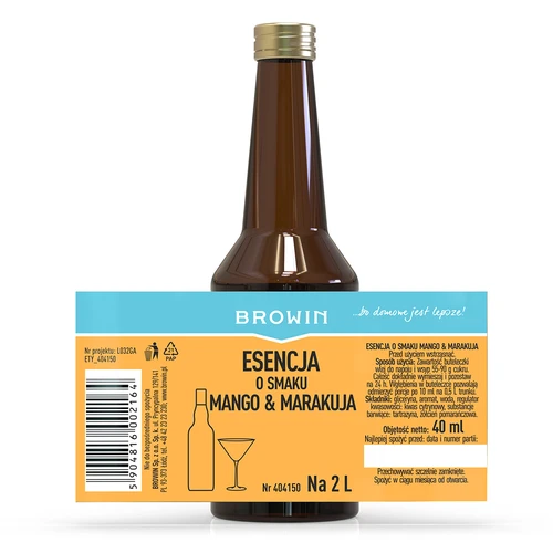 Essence met mango & passievrucht smaak voor 2 L - 40ml - 5 ['alcoholmix', ' aroma voor wodka', ' voor alcohol', ' smaakessence voor alcohol', ' smaakessence voor wodka', ' hoe maak je limonade', ' mango-passievrucht mix', ' mango essence', ' passievrucht essence', ' passievrucht aroma', ' essence voor zelfgestookte drank', ' essences voor zelfgestookte drank', ' gold essence']