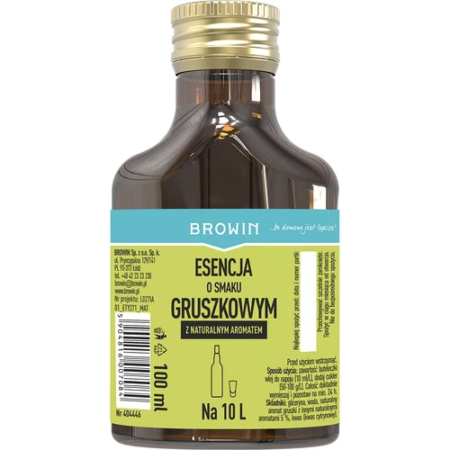 Essence met perensmaak - perenlikeur, smaakstof 100 ml  - 1 ['perenessence', ' essence voor wodka', ' smaakstof', ' perenlikeur', ' smaakstof voor alcohol', ' essence voor drankjes', ' Williams peer aroma', ' aroma voor alcohol']