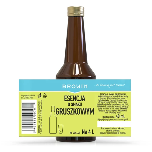 Essence met perensmaak - perenlikeur, smaakstof 40 ml - 6 ['perenessence', ' essence voor wodka', ' smaakstof', ' perenlikeur', ' smaakstof voor alcohol', ' essence voor drankjes', ' Williams peer aroma', ' aroma voor alcohol', ' essences voor zelfgemaakte drank']