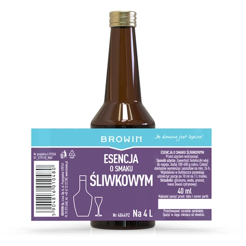 Essence met pruimensmaak voor 4 L, 40 ml - 4 ['pruimenextract', ' pruimenessence', ' smaakessence pruimenlikeur', ' pruimenextract voor wodka', ' fruitextracten voor alcohol', ' efficiënte essence voor alcohol', ' pruimenbrandewijnextract', ' pruimenbrandewijnessence', ' extract voor zelfgestookte drank', ' fruitessences voor zelfgestookte drank']