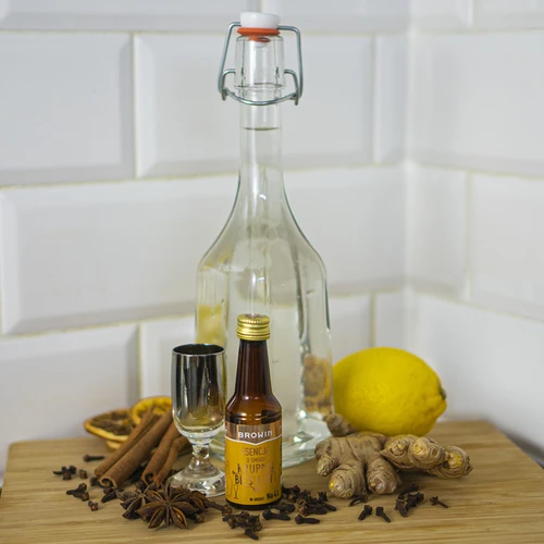 Essence met smaak - Krupnik Biesiadny voor 4 L - 40 ml - 9 ['alcoholmix', ' aroma', ' essence voor alcohol', ' huisgemaakte drank', ' smaakmix', ' smaakessence', ' alcoholmixen', ' krupnik', ' krupnik mix', ' krupnikus essence', ' krupnikus mix', ' essences voor moonshine', ' gold essence']