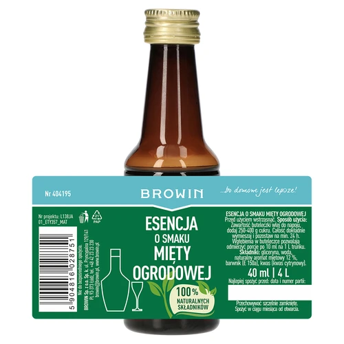 Essence met smaak van groene munt, voor 4 L, 40 ml - 4