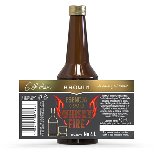 Essence met Whisky Fire smaak voor 4 L, 40ml - 4 ['essence voor wodka', ' essences voor alcohol', ' essence voor zelfgestookte drank', ' huisgemaakte whisky fire', ' smaakstof voor alcohol', ' smaakstoffen voor alcohol', ' aroma voor alcohol', ' kaneelaroma']