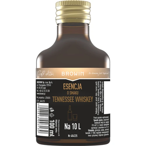 Essentie met Tennessee whiskey smaak voor 10 L - 100 ml  - 1 ['essentie van smaak', ' essentie Tennessee Whiskey', ' essentie Tennessee Whisky', ' alcoholmix', " aroma's voor alcohol", ' essences voor zelfgestookte drank', ' mixen voor zelfgestookte drank', " aroma's", ' aroma', ' Whisky-essentie', ' Whisky-mix', ' essentie 250 ml', ' mix 250 ml', ' gouden essentie']