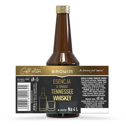 Essentie met Tennessee whiskey smaak voor 4 L - 40 ml - 7 ['essentie van smaak', ' essentie Tennessee Whiskey', ' essentie', ' alcoholaroma', " aroma's voor alcohol", ' essences voor zelfgestookte drank', " aroma's voor zelfgestookte drank", " aroma's", ' aroma', ' whisky-aroma', ' Tennessee Whisky-essentie']