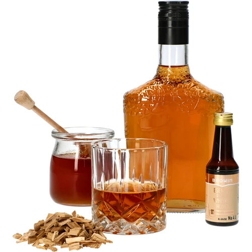 Essentie met Whiskey Honey smaak voor 4 L - 40 ml - 4 ['alcoholmix', ' aroma voor alcohol', ' aroma voor wodka', ' smaakessentie', ' aroma voor whisky', ' aroma voor whiskey', ' whisky', ' whiskey', ' essentie met natuurlijke aroma', ' honingdrank', ' honingwhiskey', ' essences voor zelfgestookte drank', ' gouden essentie']