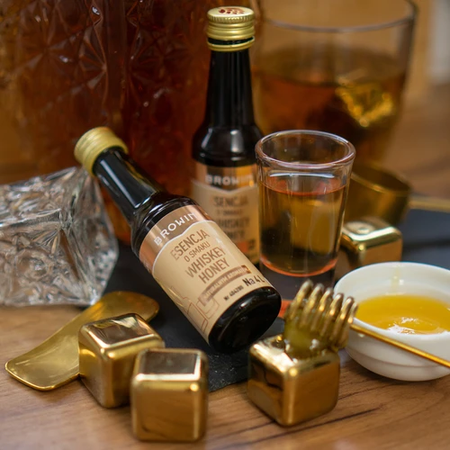 Essentie met Whiskey Honey smaak voor 4 L - 40 ml - 10 ['alcoholmix', ' aroma voor alcohol', ' aroma voor wodka', ' smaakessentie', ' aroma voor whisky', ' aroma voor whiskey', ' whisky', ' whiskey', ' essentie met natuurlijke aroma', ' honingdrank', ' honingwhiskey', ' essences voor zelfgestookte drank', ' gouden essentie']