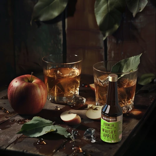 Essentie met Whisky Apple smaak - 40 ml, voor 4L - 8 ['alcoholmix', ' aroma voor alcohol', ' aroma voor wodka', ' smaakessentie', ' aroma voor whisky', ' whisky', ' essentie met natuurlijke aroma', ' whisky-aroma', ' whisky met appelsap', ' essenties', ' essenties voor zelfgestookte drank', ' gold-essentie']