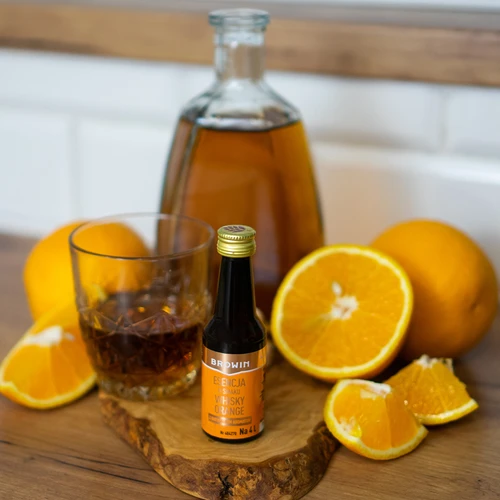 Essentie met Whisky Orange smaak voor 4 L - 40 ml - 9 ['alcoholmix', ' aroma voor alcohol', ' aroma voor wodka', ' smaakessentie', ' aroma voor whisky', ' whisky', ' essentie met natuurlijke aroma', ' whiskey aroma', ' whisky met sinaasappelsap', ' essenties', ' essenties voor zelfgestookte drank', ' gold essentie']