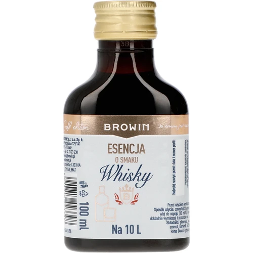 Essentie met whiskysmaak voor 10 L, 100 ml  - 1 ['essentie van smaak', ' whisky essence', ' whisky essence', ' essence', ' toevoeging voor alcohol', " aroma's voor alcohol", ' essences voor zelfgestookte drank', ' toevoegingen voor zelfgestookte drank', " aroma's", ' whisky grants aroma', ' whisky aroma', ' klassiek whisky aroma', ' essence voor 10 liter']