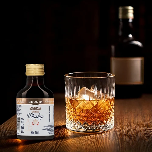 Essentie met whiskysmaak voor 10 L, 100 ml - 7 ['essentie van smaak', ' whisky essence', ' whisky essence', ' essence', ' toevoeging voor alcohol', " aroma's voor alcohol", ' essences voor zelfgestookte drank', ' toevoegingen voor zelfgestookte drank', " aroma's", ' whisky grants aroma', ' whisky aroma', ' klassiek whisky aroma', ' essence voor 10 liter']