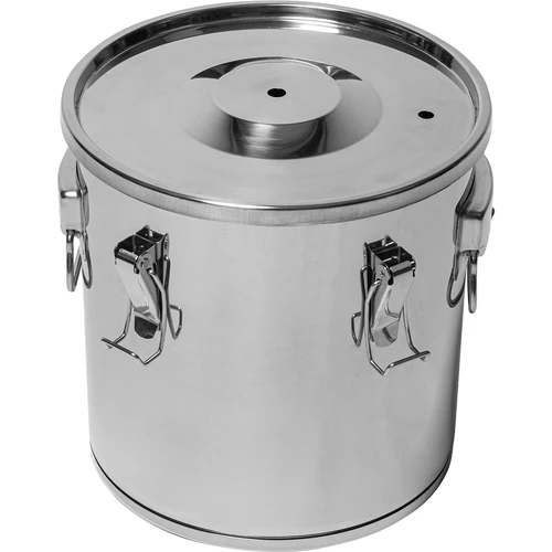 Fermentatie- en distillatiecontainer - roestvrij staal 18l, 5 klemmen - 6 ['fermentatiecontainer', ' distillatiecontainer', ' distilleercontainer', ' roestvrijstalen container', ' container 18 L']