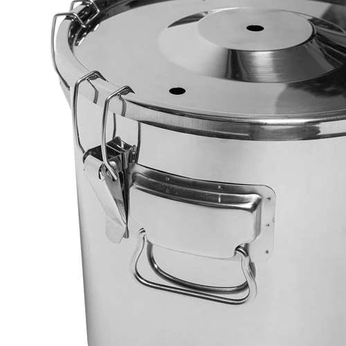Fermentatie- en distillatiecontainer - roestvrij staal 18l, 5 klemmen - 12 ['fermentatiecontainer', ' distillatiecontainer', ' distilleercontainer', ' roestvrijstalen container', ' container 18 L']