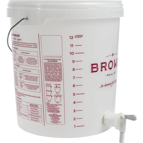 Fermentatiecontainer 15 L met deksel en kraan - 5 ['fermentatiecontainer', ' fermentatie-emmer', ' fermentatie-emmertje', ' fermentatiecontainers', ' fermentatiecontainer voor wijn', ' fermentatiecontainers voor wijn', ' biowin fermentatie-emmer', ' browin fermentatie-emmer']