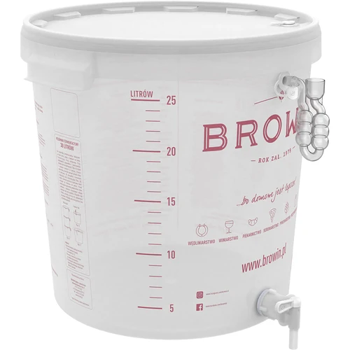 Fermentatiecontainer 30 L met deksel en kraan - 7 ['fermentatiecontainer', ' voor wijn', ' voor bier', ' voor beslag', ' fermentatie-emmer', ' emmer met schaalverdeling', ' emmer met schaal', ' emmer met kraan']
