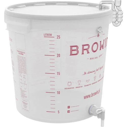 Fermentatiecontainer 30 L met deksel en kraan - 4 ['fermentatiecontainer', ' voor wijn', ' voor bier', ' voor beslag', ' fermentatie-emmer', ' emmer met schaalverdeling', ' emmer met schaal', ' emmer met kraan']