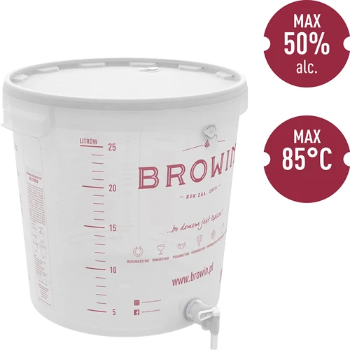 Fermentatiecontainer 30 L met deksel en kraan - 3 ['fermentatiecontainer', ' voor wijn', ' voor bier', ' voor beslag', ' fermentatie-emmer', ' emmer met schaalverdeling', ' emmer met schaal', ' emmer met kraan']