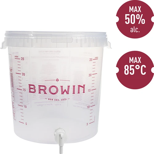 Fermentatiecontainer 30 L met deksel en kraan - 4 ['fermentatiecontainer', ' fermentatie-emmer', ' fermentatie-emmertje', ' fermentatiecontainers', ' fermentatiecontainer voor wijn', ' fermentatiecontainers voor wijn', ' biowin fermentatie-emmer', ' browin fermentatie-emmer']
