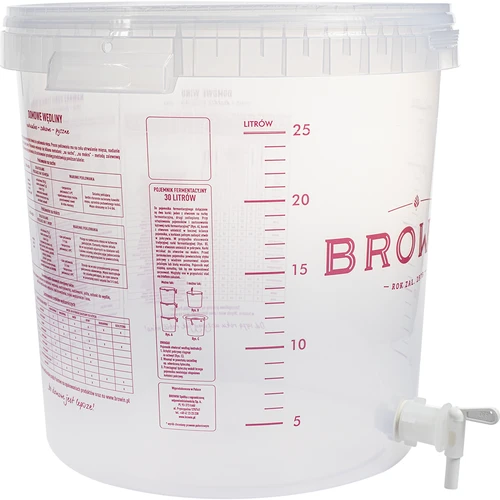 Fermentatiecontainer 30 L met deksel en kraan - 5 ['fermentatiecontainer', ' fermentatie-emmer', ' fermentatie-emmertje', ' fermentatiecontainers', ' fermentatiecontainer voor wijn', ' fermentatiecontainers voor wijn', ' biowin fermentatie-emmer', ' browin fermentatie-emmer']