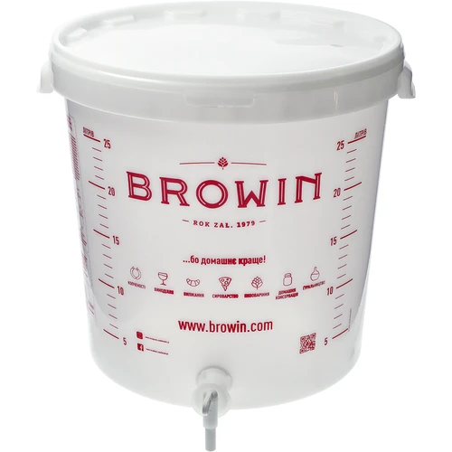 Fermentatiecontainer 30 L met deksel, kraan en buis UA - 2 ['fermentatiecontainer', ' voor wijn', ' voor bier', ' fermentatie-emmer', ' emmer met schaalverdeling', ' emmer met schaal', ' emmer met kraan', ' emmer 30 L', ' Ємність для бродіння']