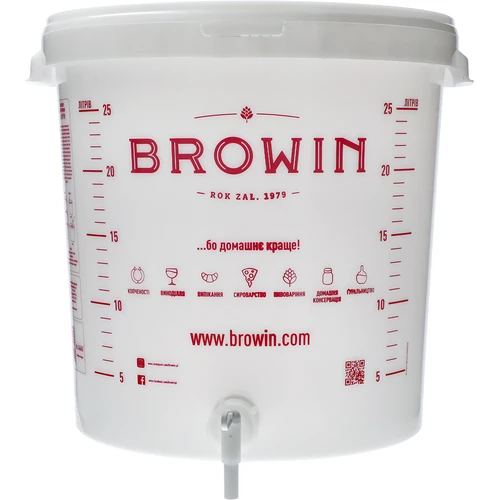 Fermentatiecontainer 30 L met deksel, kraan en buis UA - 4 ['fermentatiecontainer', ' voor wijn', ' voor bier', ' fermentatie-emmer', ' emmer met schaalverdeling', ' emmer met schaal', ' emmer met kraan', ' emmer 30 L', ' Ємність для бродіння']