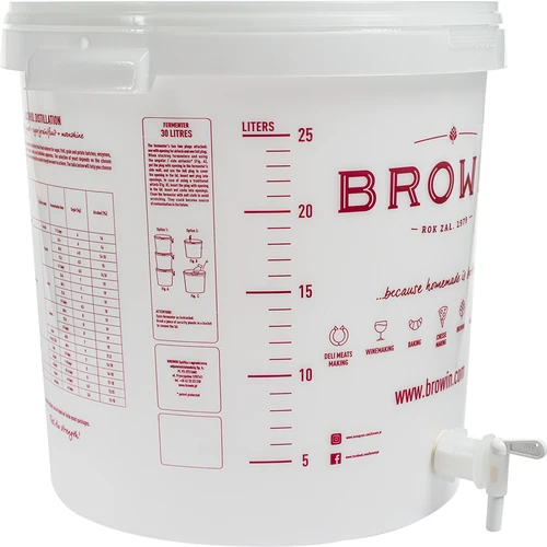 Fermentatiecontainer 30L, in witte kleur met opdruk, kraan en 2 buizen - j.EN - 4 ['fermentatiecontainer', ' fermentatie-emmer', ' fermentatie-emmertje', ' fermentatiecontainers', ' fermentatiecontainer voor wijn', ' fermentatiecontainers voor wijn', ' biowin fermentatie-emmer', ' browin fermentatie-emmer', ' fermentatiebuizen', ' fermentatiebuis', ' buis voor wijn', ' stille buis', ' MAXI buis', ' wijnaccessoires', ' horizontale buis', ' buis voor fermentatie', ' set voor wijn- en bierfermentatie', ' inmaken', ' container van 30 liter', ' fermentatiecontainer met kraan', ' emmer met kraantje']