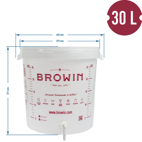 Fermentatiecontainer 30L, in witte kleur met opdruk, kraan en 2 buizen - j.EN - 6 ['fermentatiecontainer', ' fermentatie-emmer', ' fermentatie-emmertje', ' fermentatiecontainers', ' fermentatiecontainer voor wijn', ' fermentatiecontainers voor wijn', ' biowin fermentatie-emmer', ' browin fermentatie-emmer', ' fermentatiebuizen', ' fermentatiebuis', ' buis voor wijn', ' stille buis', ' MAXI buis', ' wijnaccessoires', ' horizontale buis', ' buis voor fermentatie', ' set voor wijn- en bierfermentatie', ' inmaken', ' container van 30 liter', ' fermentatiecontainer met kraan', ' emmer met kraantje']