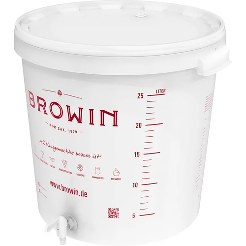 Fermentatiecontainer 30L met deksel en kraan DE - 14 ['voor fermentatie', ' voor wijn', ' voor bier', ' fermentor 30 L', ' fermentatie-emmer', ' fermentatiecontainer met schaal']
