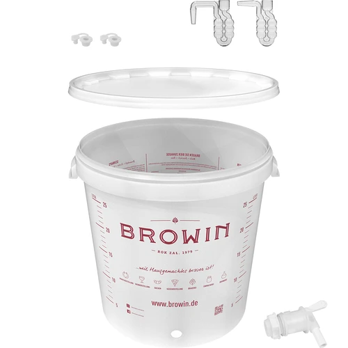 Fermentatiecontainer 30L met deksel en kraan DE  - 1 ['voor fermentatie', ' voor wijn', ' voor bier', ' fermentor 30 L', ' fermentatie-emmer', ' fermentatiecontainer met schaal']