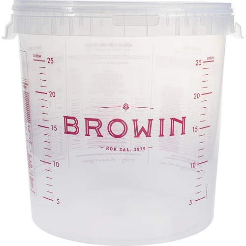 Fermentatiecontainer 30L met opdruk, 2 buisjes  - 1 ['fermentatiecontainer', ' fermentatie-emmer', ' fermentatie-emmertje', ' fermentatiecontainers', ' fermentatiecontainer voor wijn', ' fermentatiecontainers voor wijn', ' biowin fermentatie-emmer', ' browin fermentatie-emmer']