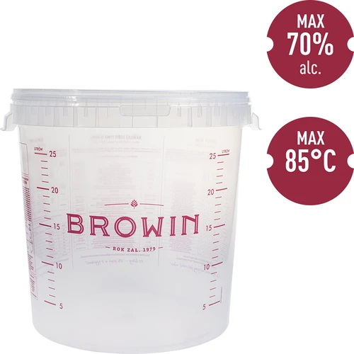 Fermentatiecontainer 30L met opdruk, 2 buisjes - 10 ['fermentatiecontainer', ' fermentatie-emmer', ' fermentatie-emmertje', ' fermentatiecontainers', ' fermentatiecontainer voor wijn', ' fermentatiecontainers voor wijn', ' biowin fermentatie-emmer', ' browin fermentatie-emmer']