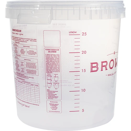 Fermentatiecontainer 30L met opdruk, 2 buisjes - 3 ['fermentatiecontainer', ' fermentatie-emmer', ' fermentatie-emmertje', ' fermentatiecontainers', ' fermentatiecontainer voor wijn', ' fermentatiecontainers voor wijn', ' biowin fermentatie-emmer', ' browin fermentatie-emmer']