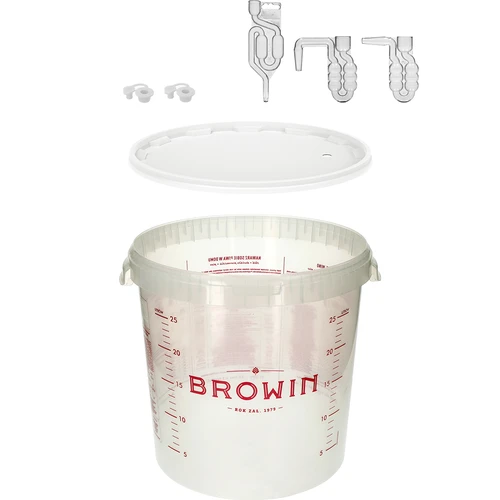 Fermentatiecontainer 30L met opdruk en 3 buizen - 3 ['fermentatiecontainer', ' fermentatie-emmer', ' fermentatie-emmertje', ' fermentatiecontainers', ' fermentatiecontainer voor wijn', ' fermentatiecontainers voor wijn', ' biowin fermentatie-emmer', ' browin fermentatie-emmer', ' fermentatiebuizen', ' fermentatiebuis', ' buis voor wijn', ' stille buis', ' MAXI buis', ' wijnaccessoires', ' horizontale buis', ' buis voor fermentatie', ' set voor wijn- en bierfermentatie', ' inmaken', ' container van 30 liter']