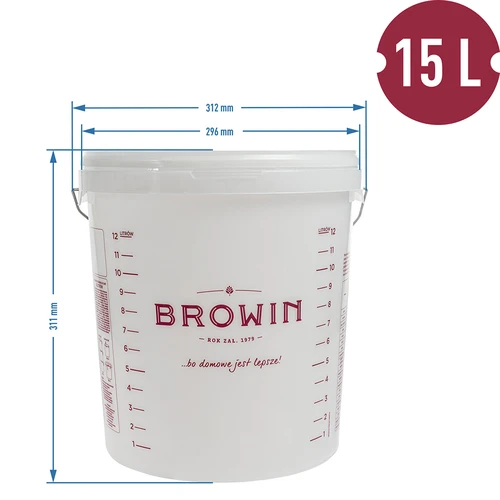 Fermentatiecontainer - opdruk, deksel, 15 L - 10 ['fermentatiecontainer', ' fermentatie-emmer', ' fermentatie-emmertje', ' fermentatiecontainers', ' fermentatiecontainer voor wijn', ' fermentatiecontainers voor wijn', ' biowin fermentatie-emmer', ' browin fermentatie-emmer']