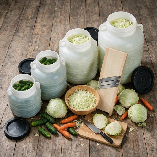 Fermentatievat 10L - wit, met handgrepen - 10