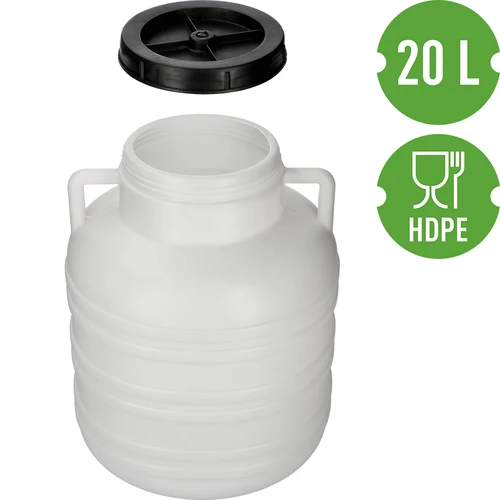 Fermentatievat 20 L - wit, met handgrepen - 3