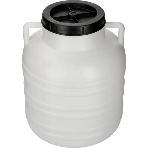 Fermentatievat 20L - wit, handvatten  - 1 ['vat voor kool', ' vat voor fermentatie', ' vat voor gefermenteerde producten', ' gefermenteerd product', ' kool', ' komkommers', ' voor komkommers', ' aardewerk', ' aardewerk met deksel', ' vat met deksel']