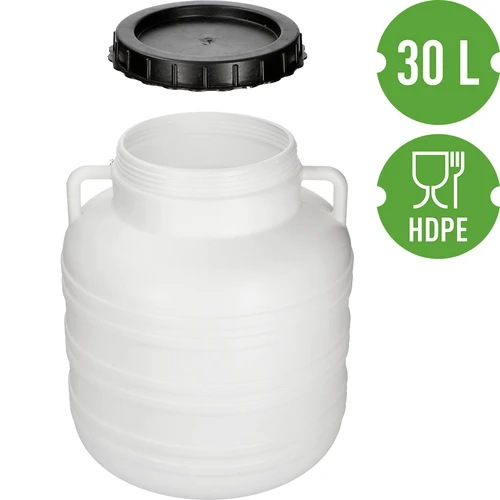Fermentatievat 30L - wit, met handgrepen - 3