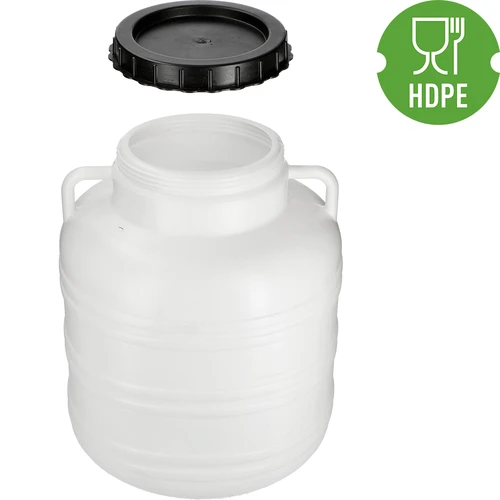Fermentatievat 40L - wit, handvatten - 2 ['vat voor fermentatie', ' vat voor inmaken', ' vat voor augurken', ' vat voor kool']